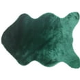 thumbnail image 2 of Ngheia Special Shaped Australian Faux Shearling Sofa Carpet Green, Area Rug Faux Soft Shaggy Rug Fuzzy Long Carpets for Bedroom Living Room Decor 15.8" X 23.7", 2 of 8