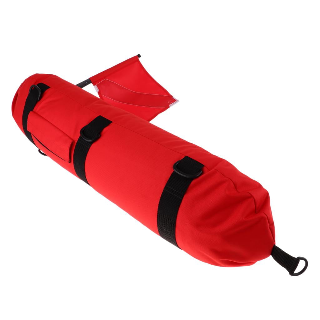Maitys Heavy Duty Dive Flag Float Set - 2 PVC Inflatable Floats With 100-inch Ropes & Leashes For Snorkeling, Freediving