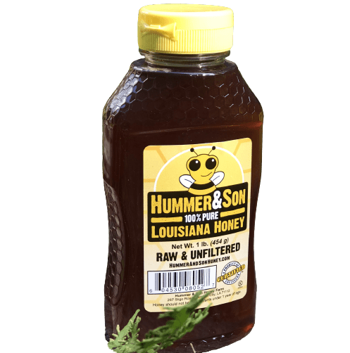 Hummer & Son 100% Pure Louisiana Honey,  Raw and Unfiltered 16 oz