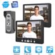 thumbnail image 4 of Videoportero Montado en la pared Negro 7 pulgadas LCD digital en color Cámara TFT 2 monitores Videoportero Intercomunicador Sistema de visión nocturna, 4 of 8