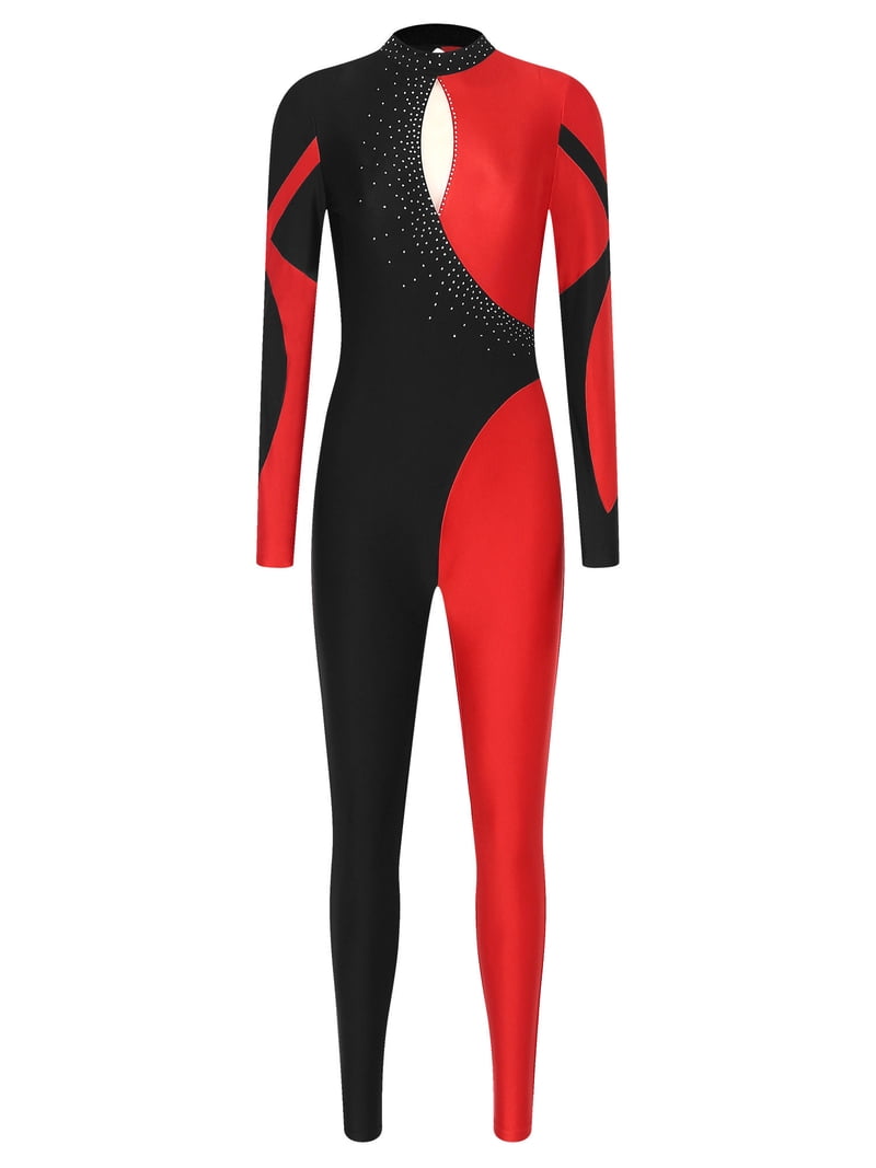 ロンパース・カバーオール house on the hill Bodysuit (Ballet) 70 TiaoBug Womens Full Body Gymnastics Leotard Long Sleeve Skating