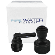 PureWater Filters Fitting for Direct Water Line Hookup with Elbow for Keurig Commercial Brewers, Made in USA with High Grade BPA Free Polyethylene