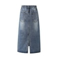 thumbnail image 6 of Coerni Teen Girls Denim Skirts Buttons Baggy Straight Casual Bottoms Dress Kids Long Jeans Dresses Summer Streetwear Skirts, 6 of 8