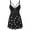 01-Black Pink, variant on LWP Women Sexy Lace Babydoll Lingerie V Neck Chemise Full Slip Nightgown Sleepwear
