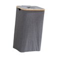 thumbnail image 2 of Rongfmy Large Laundry Basket Clothes Storage Basket Portable Laundry Hamper with Lid Gray, 2 of 9