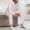 thumbnail image 7 of Naloa Swan1 Men’s Pajamas Set - Long Sleeve Button Down Sleep Shirt and Pajama Bottoms Sleepwear Set-X-Large, 7 of 7