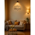 thumbnail image 4 of Large Modern Lotus Metal Wall Art Decor, Elegant Floral Metal Wall Hanging Ornament, Stylish Lotus Sculpture Wall Decoration Perfect for Living Room Indoor Home Decor to Enhance Interior Ambiance, 4 of 5