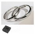 thumbnail image 2 of Anillo De Pareja Promesa Liso No Despinta Plata Mujer Hombre Xtellar plateado, 2 of 4