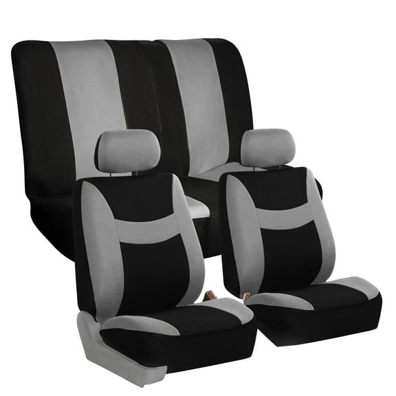 FH Group, 6 Colors Car Seat Covers for Car SUV Van Split Bench Full Interior Full Interior Set