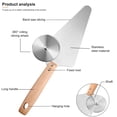 thumbnail image 5 of Stainless Steel Pizza Slicer Wooden Handle Dough Server Wheel Cooking Kitchen Slicing Chef Cake Cooikes Handheld Tools, 5 of 8
