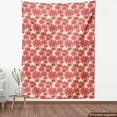 thumbnail image 4 of Floral Upholstery Fabric by the Yard, Blossoming Petals Dahlia Daisy Flowers Springtime Meadow Buds Girly Retro, Decorative Fabric for DIY and Home Accents, Cream and Dark Coral by Ambesonne, 4 of 5