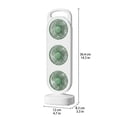 thumbnail image 3 of Desk Fan, 3-Head Strong Airflow USB Rechargeable Portable, 1 Pack White, Personal Cooling Fan for Office Home Outdoor Camping Desktop Use, 3 of 9