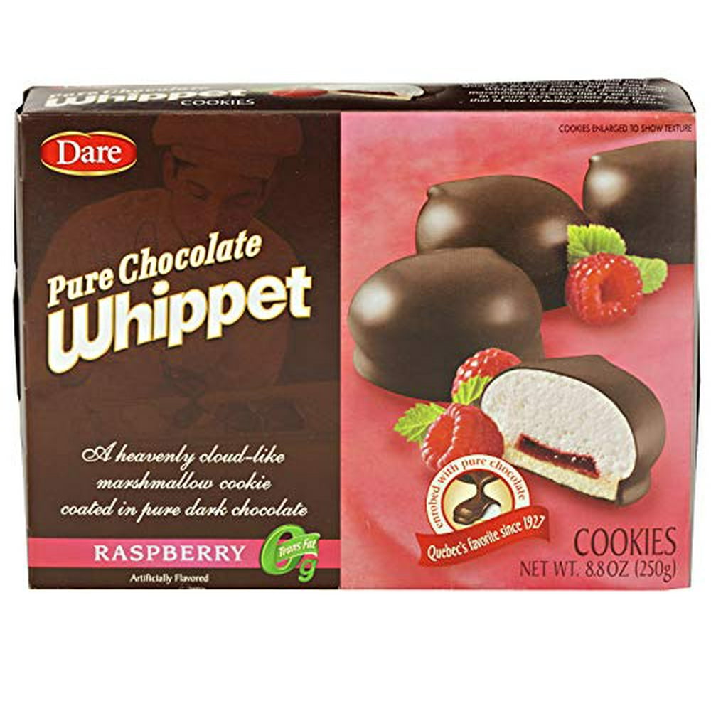 Dare Whippet Pure Chocolate Marshmallow Cookies Your Choice of Orginal or Raspberry Four 8.8