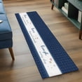 thumbnail image 3 of Blue Plaid 2'x6' Runner Rugs for Hallway Kitchen Bedside Non Slip Washable, Country Live Love Laugh Text Star Love Heart Entryway Rug Runners with Rubber Backing, Long Carpet Runner for Laundry Room, 3 of 8