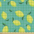 thumbnail image 2 of Fruit Sofa Upholstery Fabric by the Yard, Lemon Pattern Freshness Lemonade Juicy Vitamin Healthy Branches Graphic, Decorative Fabric for DIY and Home Accents, Turquoise Yellow Green by Ambesonne, 2 of 5