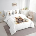 thumbnail image 3 of Erosebridal Cartoon Bear Bedding Sets Full Size,Cute Wild Animal Comforter Sets with Sheets,Plant Pine Tree Bed in a Bag Full Size For Teens,Lightweight Bedroom Decorative,7-Piece, 3 of 6