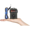 thumbnail image 1 of Pequeña radio portátil de onda corta AM/FM/ON Radio digital retro recargable, Bluetooth, reproductor de música con tarjeta TF, antena externa ER, 1 of 5