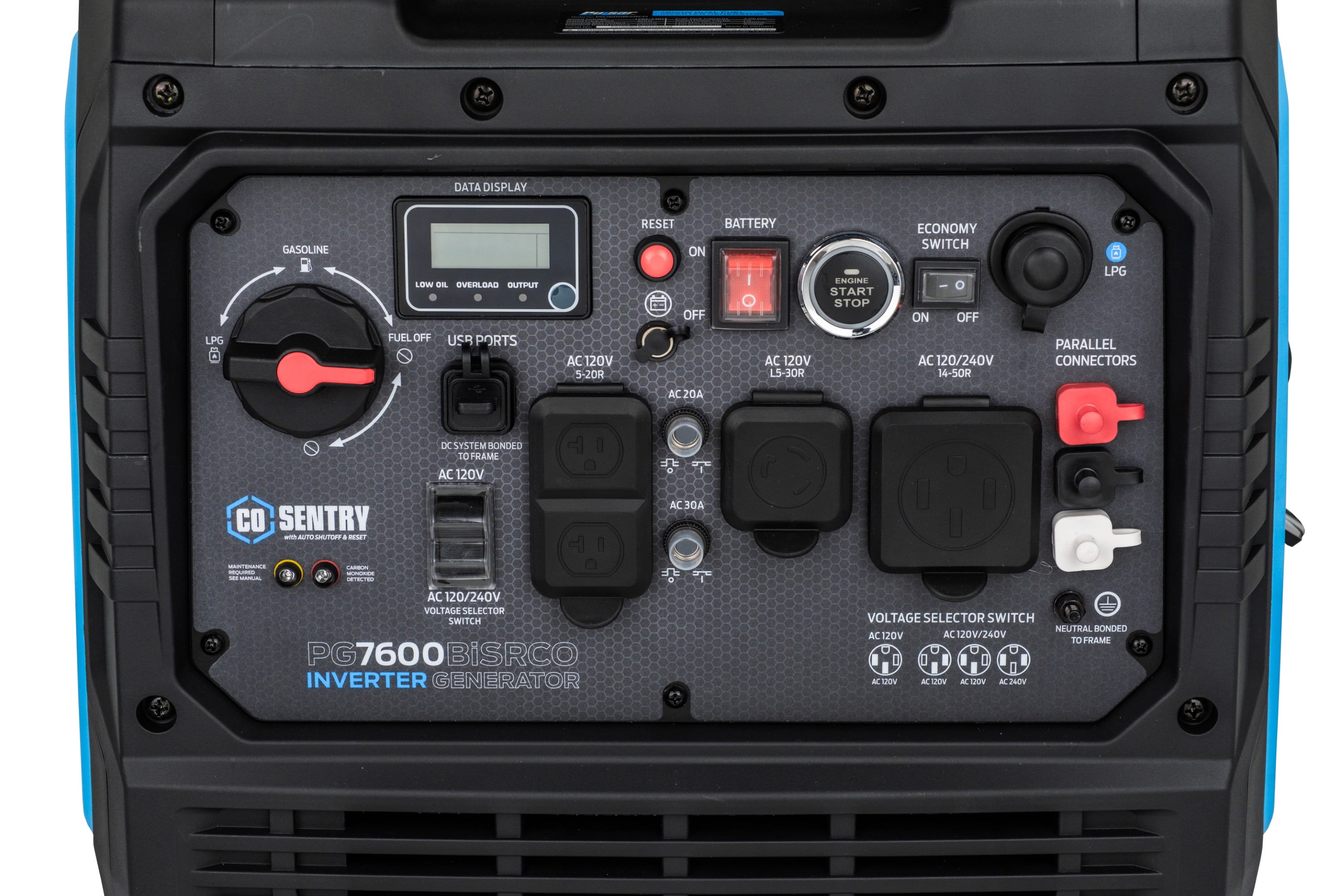Pulsar 7,600 Watt Dual Fuel Inverter Generator with Remote Start & CO Sentry