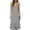 Gray, variant on Kvture Women Flowy Tiered Maxi Dress Sleeveless Cami Sundress Adjustable Strap Long Beach Sun Dresses Vacation House Dress Black