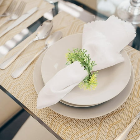 

WHAMVOX 6 Pcs Napkin Ring Banquet 7.00X7.00X4.60CM Light Green