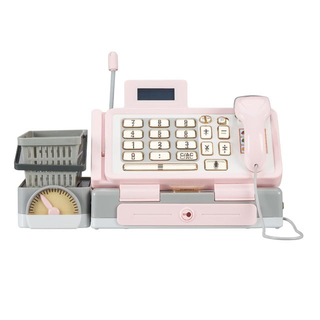 Retro Cash Register Play Set, 30 Pieces, Pink