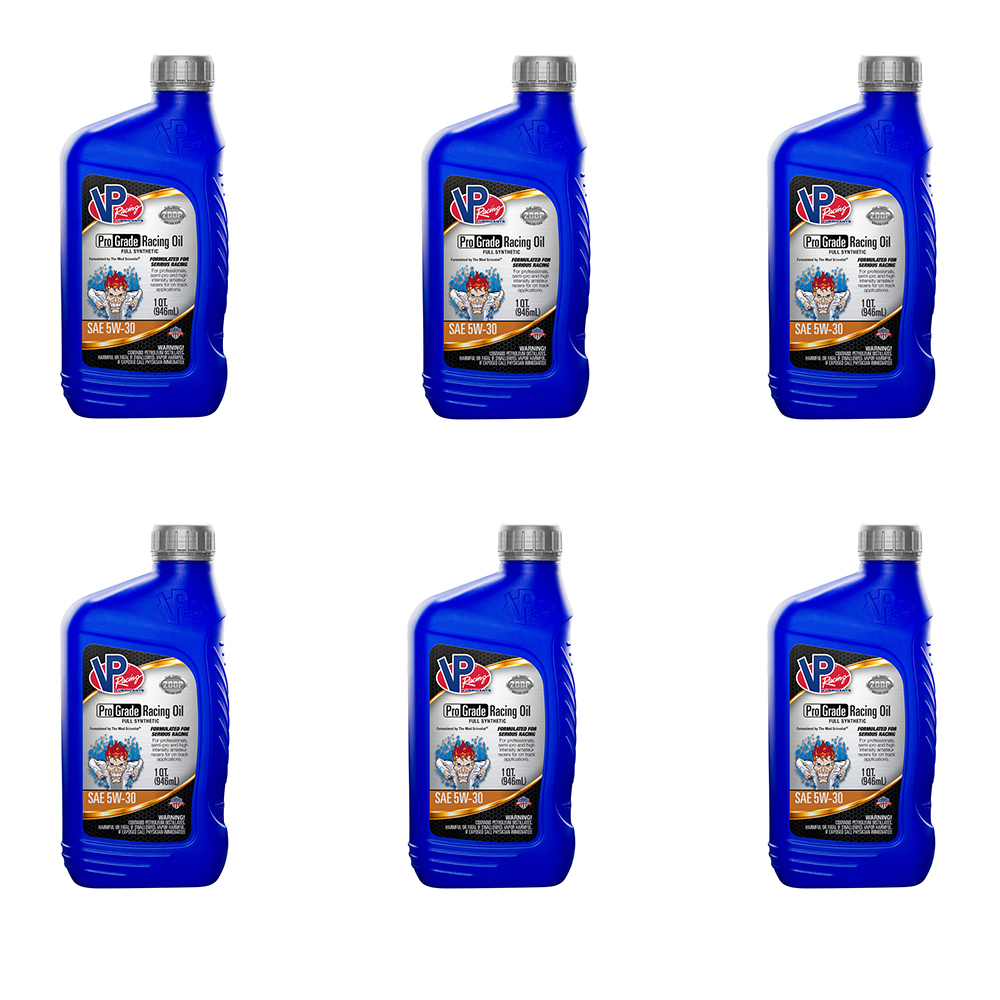 VP Racing Fuels Full Synthetic Pro Grade Racing Oil, SAE 5W30 (6 Pack