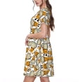 thumbnail image 2 of Vsdgher Tête de Girafe pour Femmes Été 2025 Décontracté Robes Midi Maxi Légères Manches Courtes Col Rond Robe de Plage, 2 of 6
