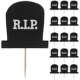 thumbnail image 1 of 20pcs Halloween Ghost Cemetery RIP Palillo de dientes Decoración de la torta Toppers de la torta para la fiesta, 1 of 6