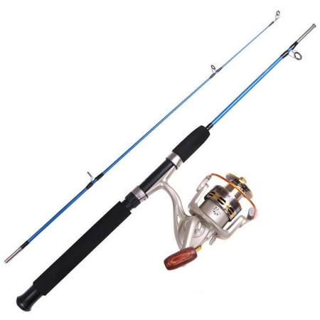 Spinning Rod & Reel Fishing Combo Set - Blue
