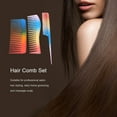 thumbnail image 3 of 3 PCS Rainbow Hair Comb, Hair Cutting Comb Salon Hair Comb, Rainbow Rat Tail Comb Portable Hair Cutting Comb Teasing Comb for Women Men Kids Various Hair Types, Multi-color, 3 of 7