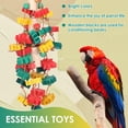 thumbnail image 6 of Threns Wood Bird Parrot Chewing Toy Add Fun Wood Block Tearing Toy Exercise Chewing Ability Parrot Cage Hanging Bite for Macaw Cockatoo, 6 of 10