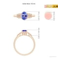 thumbnail image 4 of ANGARA Natural Vintage Style Oval Tanzanite Ring with Diamonds in 14K Rose Gold for Women (Size-7x5mm) | December Birthstone, Birthday, Anniversary, Jewelry Gift for Women | Natural Tanzanite Ring, 4 of 9