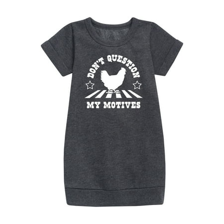 

Instant Message - Don t Question My Motives - Toddler And Youth Girls Fleece Dress