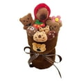 thumbnail image 2 of Muñeco de peluche con ramo de flores artificiales Con fresa, 2 of 9