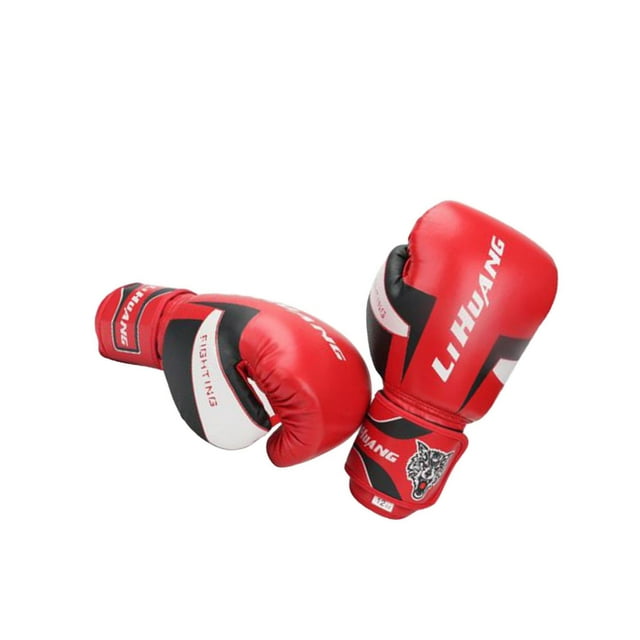 fashionhome Gants d'Entraînement de Boxe pour Hommes et Femmes, 12oz Rouge