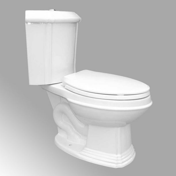 Elongated Corner Toilet Dual Flush Space Saving White