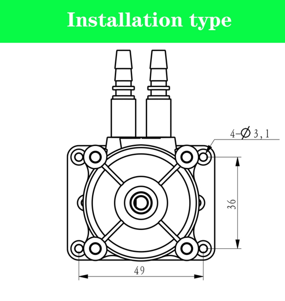 Peristaltic Pump, Water Pump, Dosing Pump, Dual Pump Head, 12V 24V DC, High Flowrate For Aquarium Lab Analytical ,Adjustable Flow Rate