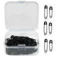 Hello Hobby Assorted Size Black Steel Safety Pins (80 Count)