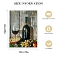 thumbnail image 2 of COMIO Rustic Kitchen Wall Art Wine Decor Wood Board Background Contemporary Dinning Room Picture Wine Pictures Wall Decor Rustic Farmhouse Wall Decorations Vintage Pictures Paintings, 2 of 5