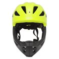 thumbnail image 4 of Casco de ciclismo para niños con absorción de impactos, ajustable, transpirable, desmontable, de cara completa, para patinaje sobre ruedas, color verde fluorescente S, 4 of 12