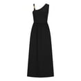 thumbnail image 4 of Lmnyox One Shoulder Cocktail Dress for Women Flowy Sleeveless Midi Dress Summer Party Club Dress, 4 of 6