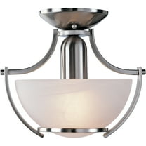 Volume Lighting V4821 Durango 1 Light 11" Wide Semi-Flush Bowl Ceiling Fixture - Nickel