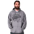 thumbnail image 4 of Funny Lets Get Kraken Animal Pun Unisex Plus Fleece Graphic Hoodie Brisco Brands 5X, 4 of 5
