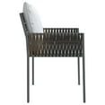 thumbnail image 3 of vidaXL Garden Chairs with Cushions 4 pcs Brown 54x61x83 cm Poly Rattan, 3 of 5