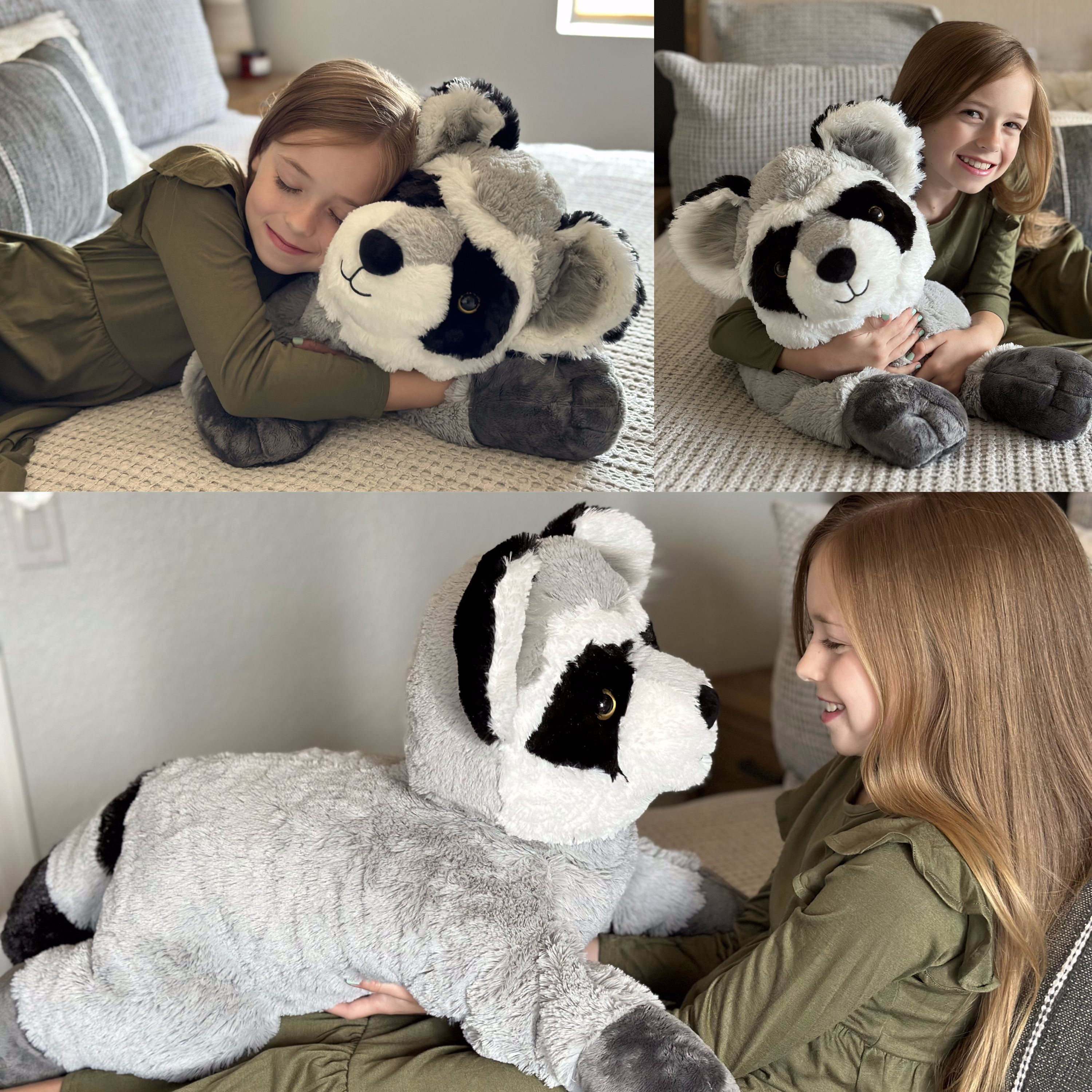 Tezituor 27.5'' Raccoon Stuffed Animal Big Stuffed Racoon Toy
