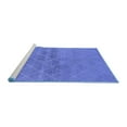 thumbnail image 2 of Ahgly Company Machine Washable Indoor Rectangle Oriental Blue Industrial Area Rugs, 5' x 7', 2 of 4