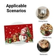 thumbnail image 5 of Jbralid Christmas Snowman and Gingerbread Man Placemat Set of 6 for Home Kitchen Table Decor 12x18 inch, 5 of 5