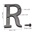 thumbnail image 2 of Unique Bargains 3 Inch Cast Iron House Letter Mailbox Address Sign Letter R, 2 of 5