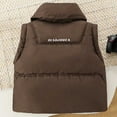 thumbnail image 6 of SuTry Kids Stand Collar Vest Thermal Fall Winter Fleece-Lined Puffer Vest Everyday Outerwear Sleeveless Jacket for Children 4-10 Years(Coffee,11 Years), 6 of 6
