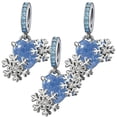 thumbnail image 1 of Charm navidad copos hielo plata XmasHeart02 3Pzas Plata S925 Chapa Colgante Fijo Corazón/Copos Plata/Azul Caja Blanca 4x, 1 of 3
